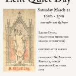 Lent Quiet Day: Sat, March 21